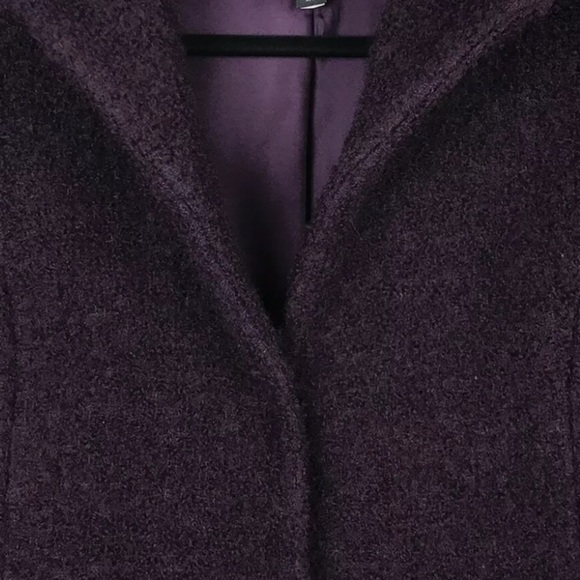 Eileen Fisher Purple Wool Blend Boucle Textured Fuzzy Fluffy Lined Jacket XS - Picture 6 of 11